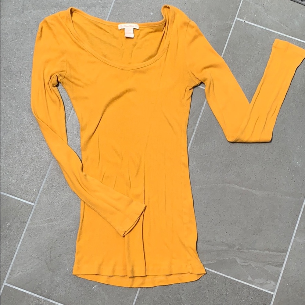 Yellow long sleeve top